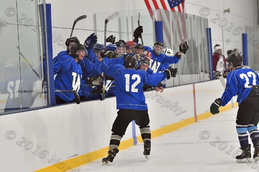 Wheaton College Men\'s Ice Hockey vs Middlesex Community College. - Photo By: KEITH NORDSTROM
